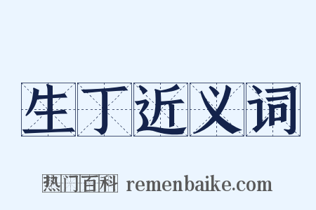 生丁近义词是什么意思的图片